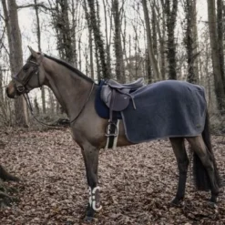 Kentucky Horsewear Kentucky Uitrijdeken Vierkant Heavy Fleece Donkergrijs