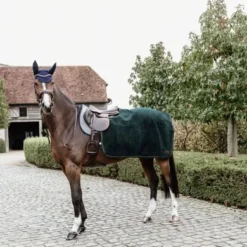 Kentucky Horsewear Kentucky Uitrijdeken Vierkant Heavy Fleece Groen