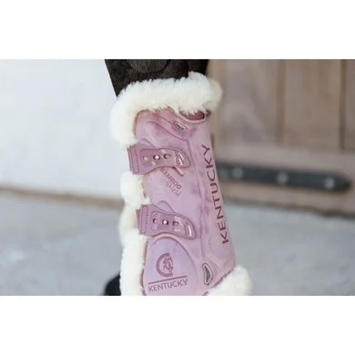 Kentucky Horsewear Kentucky Peesbeschermers Bamboo Elastic Velvet Vegan Bont Oud Roze 5 Kentucky Horsewear Kentucky Peesbeschermers Bamboo Elastic Velvet Vegan Bont Oud Roze - Afbeelding 5