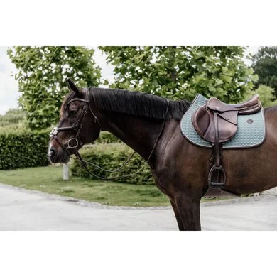 Kentucky Horsewear Kentucky Spring Zadeldekje Classic Leer Dusty Green 1 Kentucky Horsewear Kentucky Spring Zadeldekje Classic Leer Dusty Green