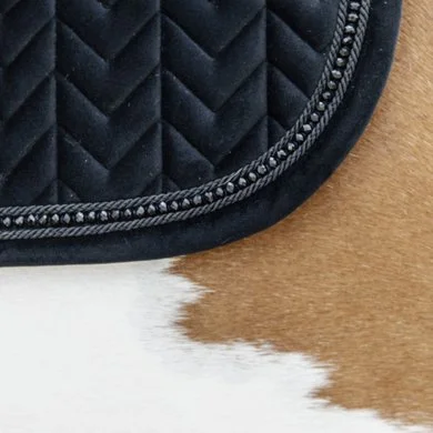 Kentucky Horsewear Kentucky Zadeldekje Velvet Pearls Dressuur Zwart Full 3 Kentucky Horsewear Kentucky Zadeldekje Velvet Pearls Dressuur Zwart Full - Afbeelding 3