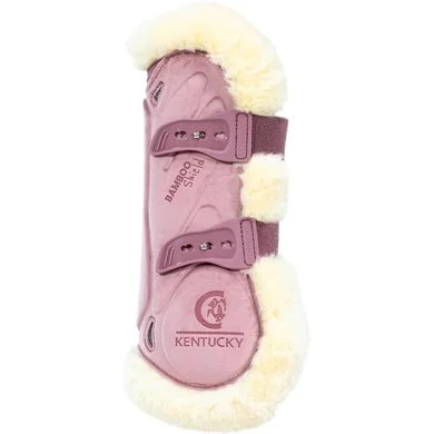 Kentucky Horsewear Kentucky Peesbeschermers Bamboo Elastic Velvet Vegan Bont Oud Roze 2 Kentucky Horsewear Kentucky Peesbeschermers Bamboo Elastic Velvet Vegan Bont Oud Roze - Afbeelding 2