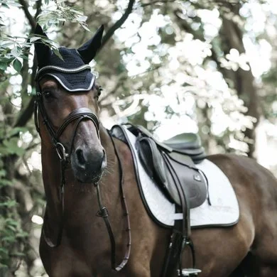 Kentucky Horsewear Kentucky Spring Zadeldekje Fishbone Leather White Full 4 Kentucky Horsewear Kentucky Spring Zadeldekje Fishbone Leather White Full - Afbeelding 4